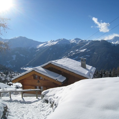 Les Braz Quemas vakantiehuis Verbier buiten winter 3