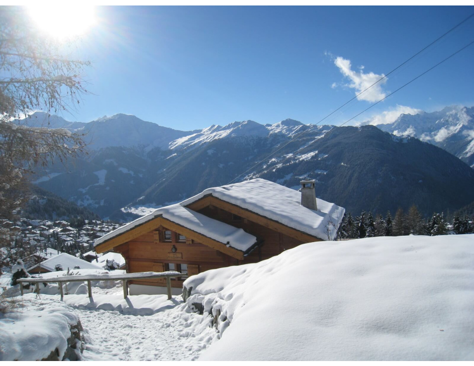 Les Braz Quemas vakantiehuis Verbier buiten winter 3